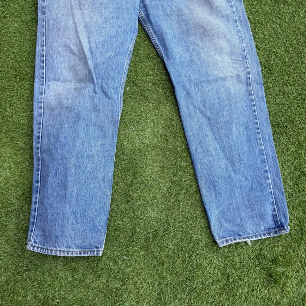 Vtg Levis 505 Orange Tab‎ Jeans Mens 40x30 Blue Light Wash Distressed USA Made